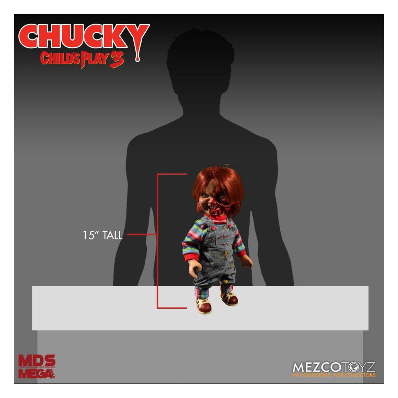 Childs Play 3 - Chucky Doll Pizza Face 15 inch Talking Action Figure