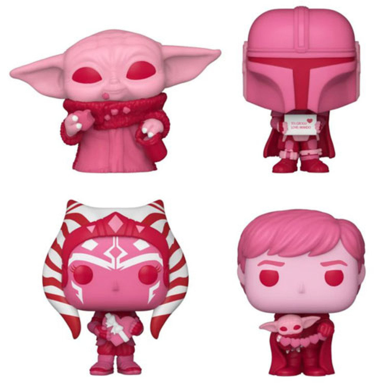Star Wars: The Mandalorian - Valentines Day US Exclusive Pocket Pop! 4-Pack