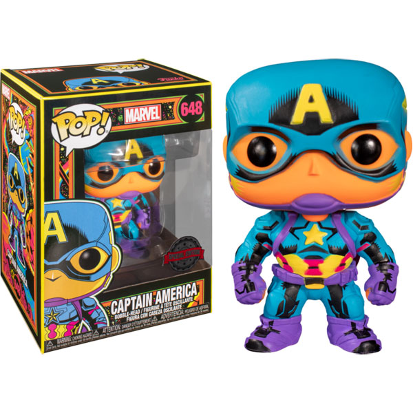 Captain America - Captain America Black Light US Exclusive Pop! Vinyl
