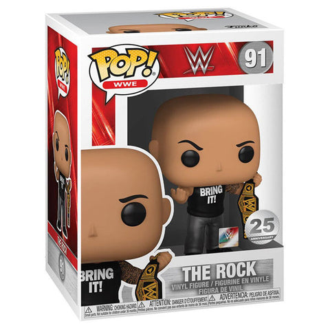 Image of WWE - The Rock w/Championship Belt Metallic US Exclusive Pop! Vinyl