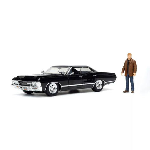 Image of Supernatural - 1967 Dean Winchester with Chevy Impala SS Sport Sedan 1:24 Scale Hollywood Ride