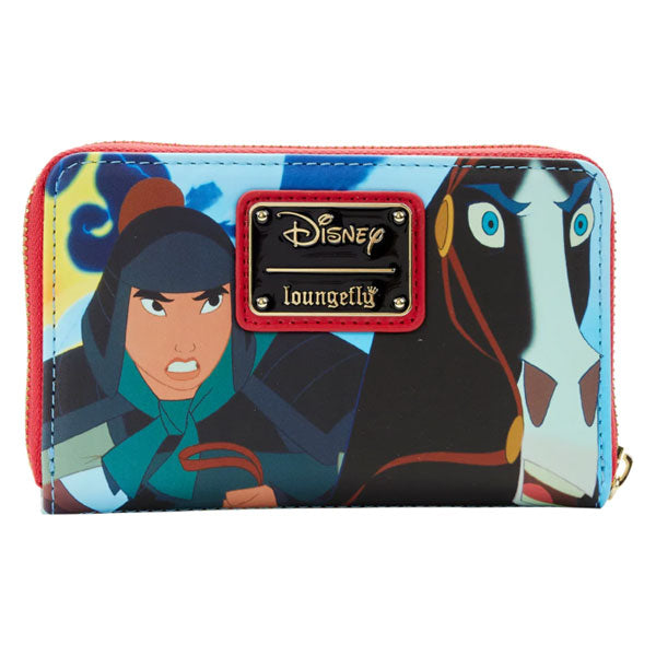 Loungefly - Mulan (1998) - Princess Scene Zip Around Purse
