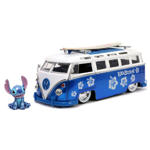 Image of Lilo & Stitch - 1962 Volkswagen Bus 1:24 Scale Vehicle with Stitch Figure