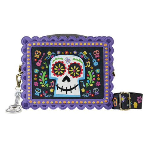 Image of Loungefly - Coco - Miguel Calavera Floral Skull Crossbody Bag