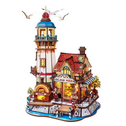 Robotime - ROKR Chillbay Pizzeria Mechanical Wooden 3D Puzzle