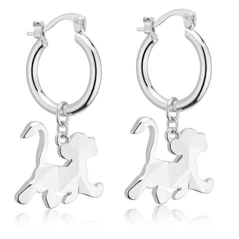 Image of Couture Kingdom - Disney 100 Simba Charm Hoop Earrings