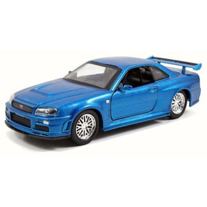 Fast and Furious - 2002 Brian's Nissan Skyline GTR R34 Blue 1:32 Scale Hollywood Ride
