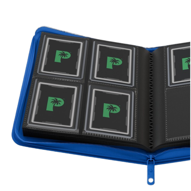 Collector's Series Top Loader Zip Binder - 4 Pocket - Blue