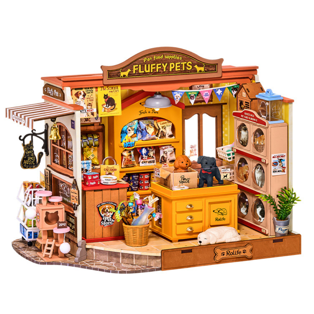 Robotime Diy Mini House Fluffy Friends Store