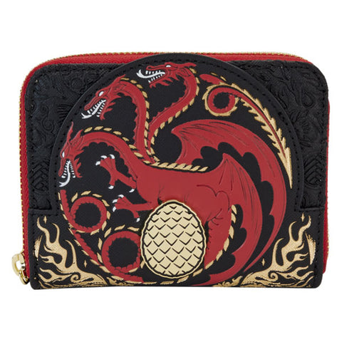 Loungefly - House Of The Dragon - All-Over Print House Targaryen Sigil Zip Around Wallet