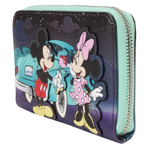 Image of Loungefly - Disney - Mickey & Minnie Date Drive-In Zip Wallet
