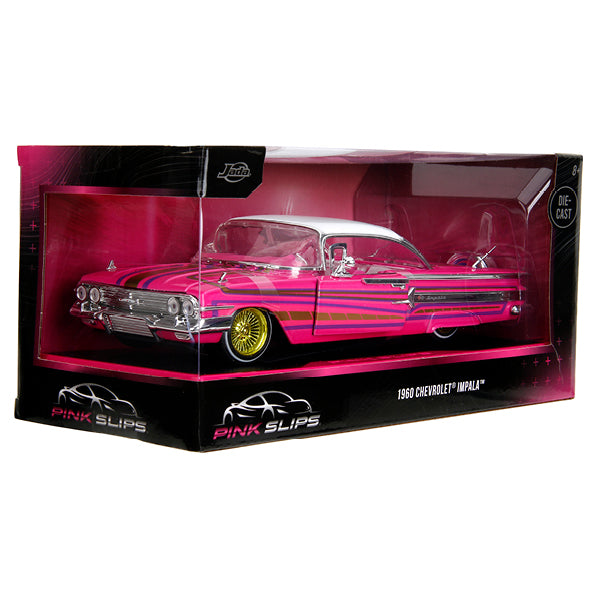 1:24 1960 Chevrolet Impala Low Rider -- Pink w/Pinstripes