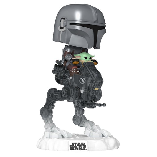 Star Wars: The Mandalorian & Grogu (2026) - The Mandalorian with Grogu in Imperial Remnant AT-RT Deluxe Pop! Ride
