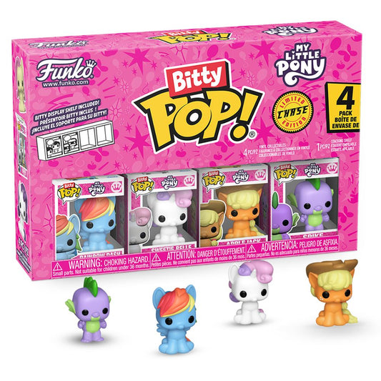 My Little Pony - Rainbow Dash, Sweetie Belle, Applejack & Spike Bitty Pop! Vinyl 4 Pack