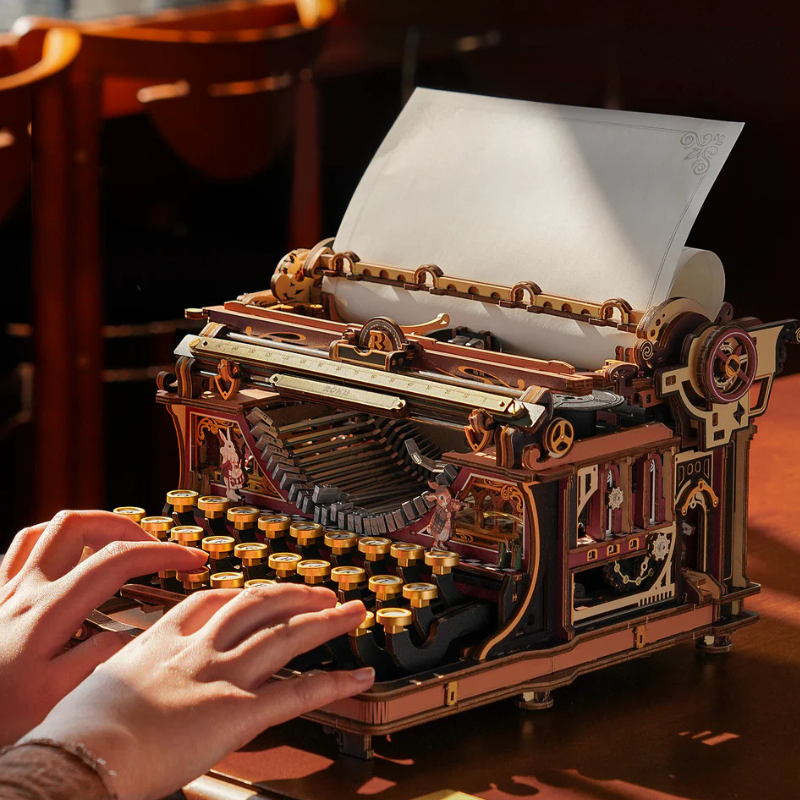 Robotime - Mechanical Models Typewriter Fairytale (Store Pickup Only)