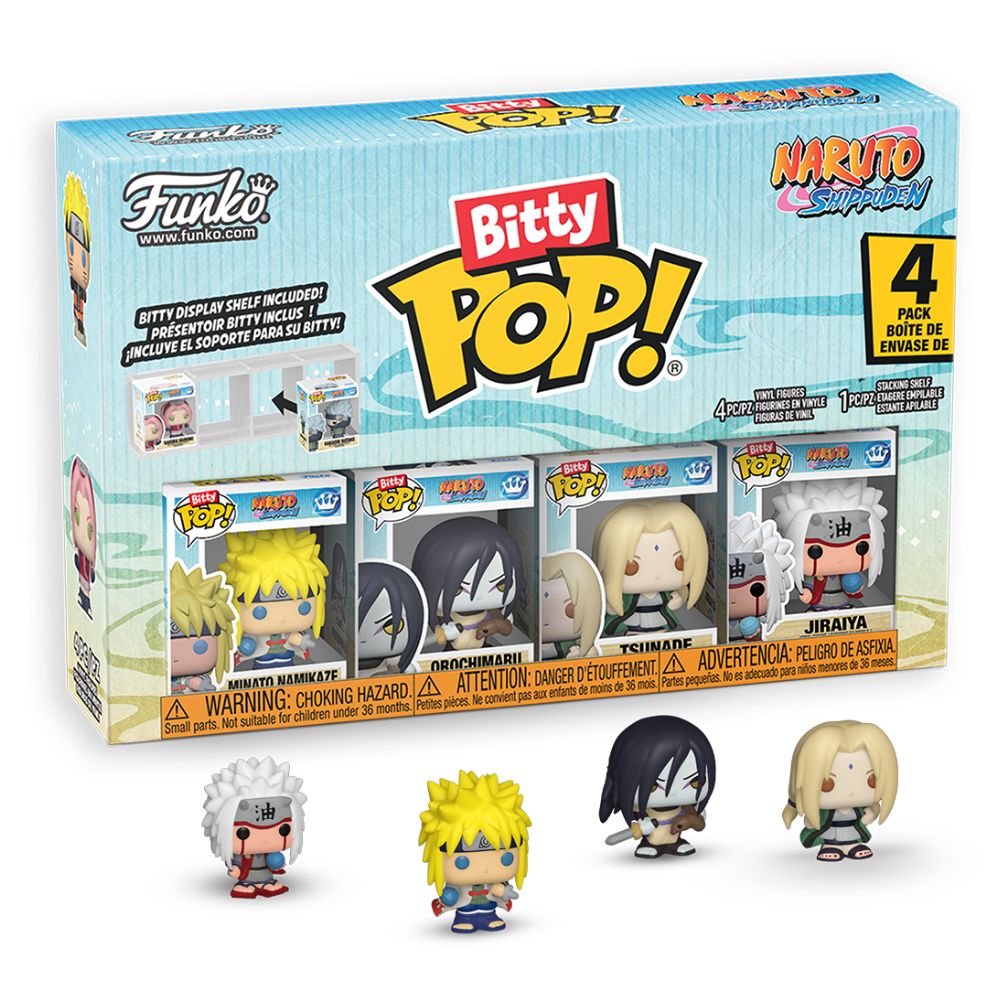 Naruto: Shippuden - Tsunade, Minato Namikaze, Orochimaru & Jiraiya Bitty Pop! Vinyl 4 Pack