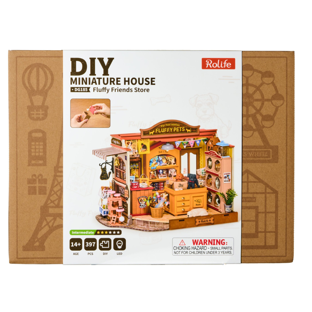 Robotime Diy Mini House Fluffy Friends Store