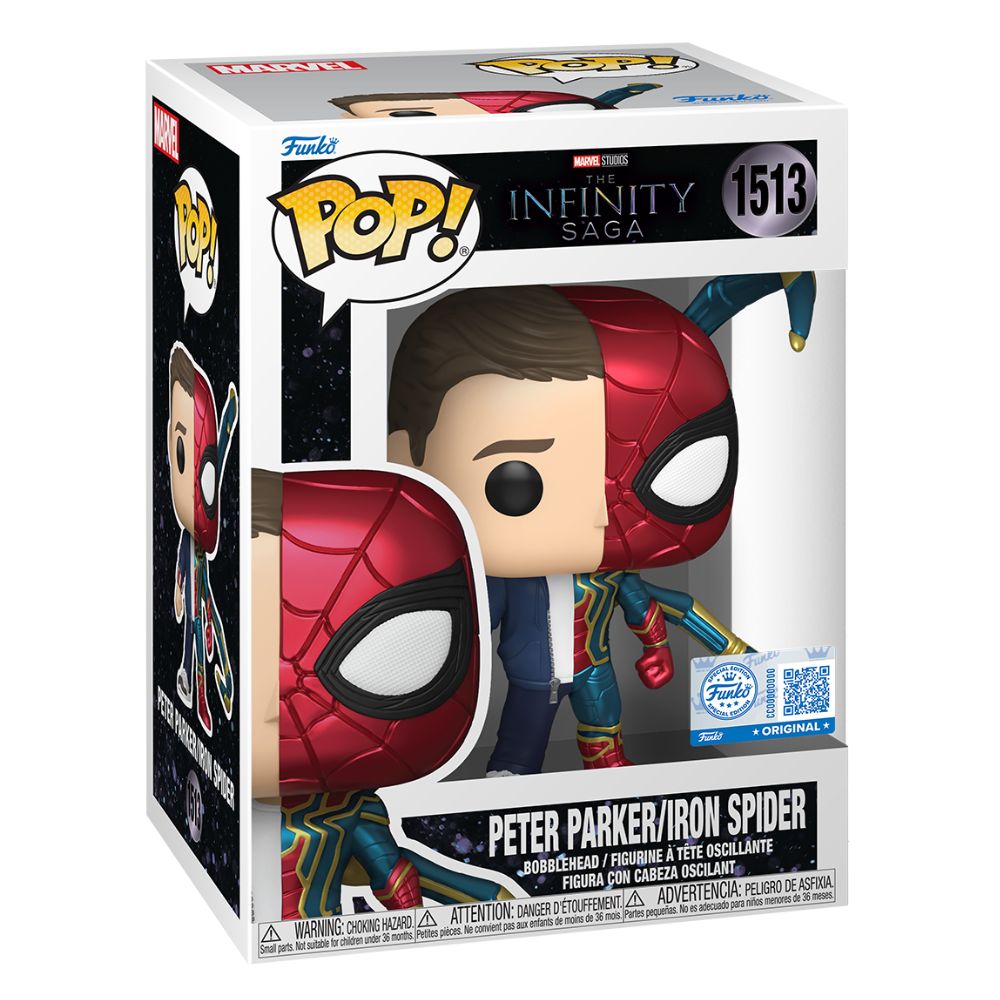 Marvel: Infinity Saga - Spiderman / Peter Parker Split US Exclusive Pop! Vinyl