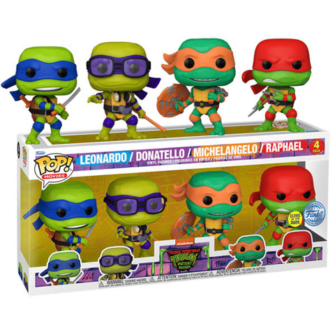 Image of Teenage Mutant Ninja Turtles: Mutant Mayhem (2023) - US Exclusive Pop! Vinyl 4-Pack