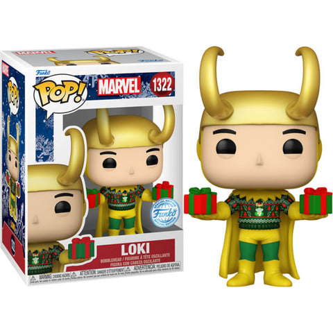 Image of Marvel Comics - Loki with Sweater Holiday US Exclusive Metallic Pop! Vinyl