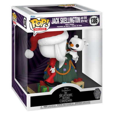 Image of The Nightmare Before Christmas 30th Anniversary - Jack & Zero with Christmas Tree Pop! Deluxe