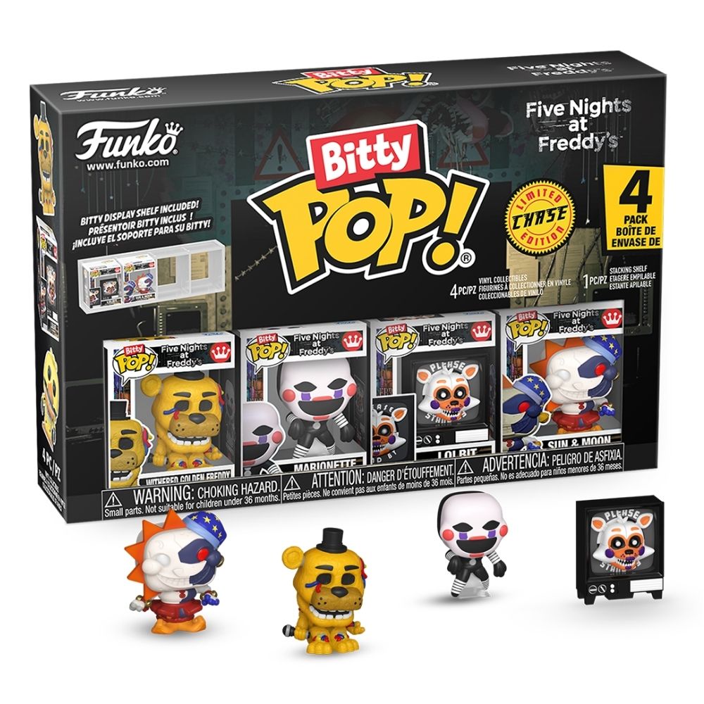 Five Nights at Freddy's - Withered Golden Freddy Bitty Pop! Vinyl 4 Pack