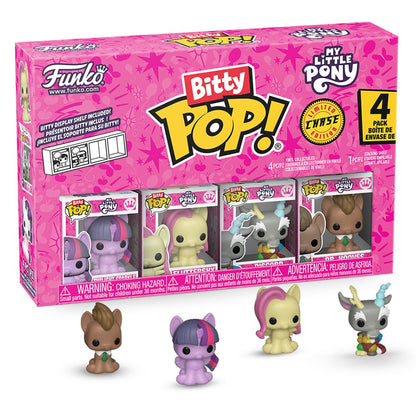 My Little Pony - Twilight Sparkle, Fluttershy, Discord & Dr Hooves Bitty Pop! Vinyl 4 Pack