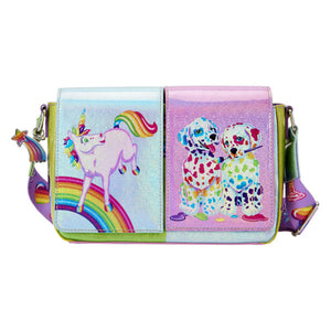 Loungefly - Lisa Frank - Holographic Glitter Colour Block Crossbody Bag