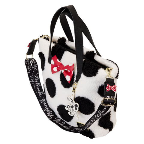 Image of Loungefly - Disney - Minnie Rocks The Dots Sherpa Tote Bag