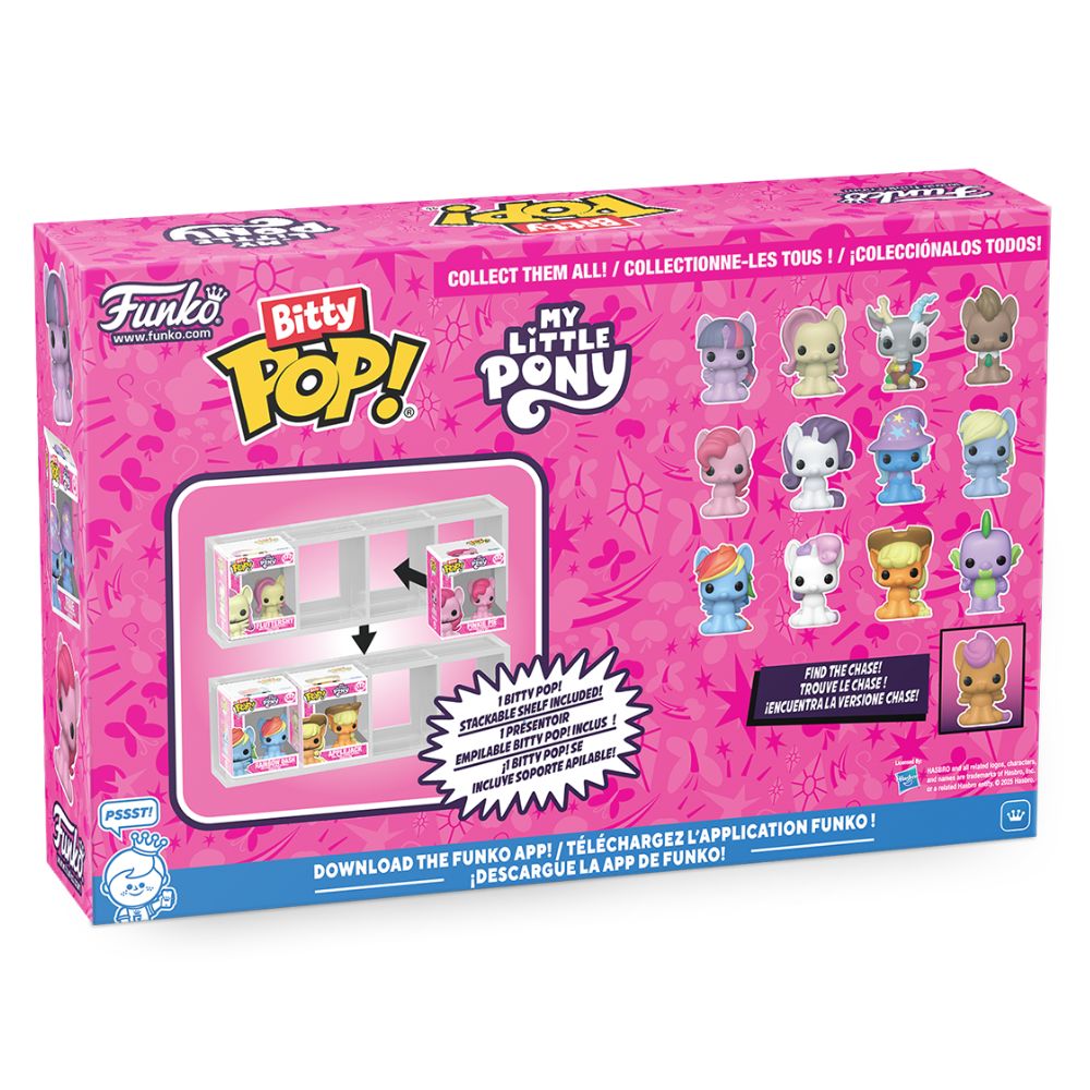 My Little Pony - Twilight Sparkle, Fluttershy, Discord & Dr Hooves Bitty Pop! Vinyl 4 Pack