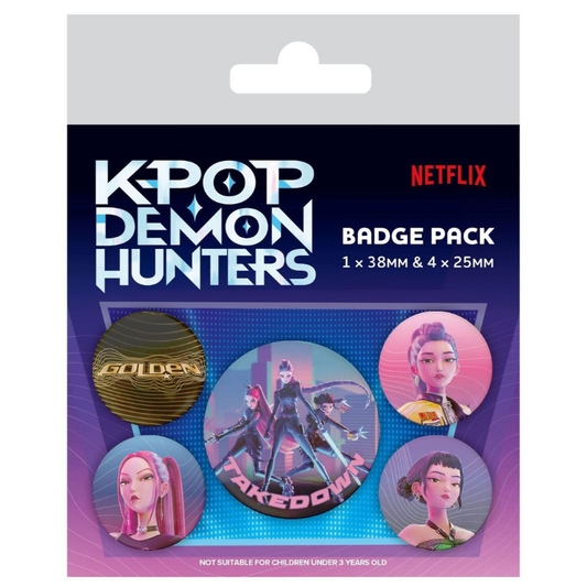 K-Pop Demon Hunters - Huntrix Songs Badge Mixed 5 Pack