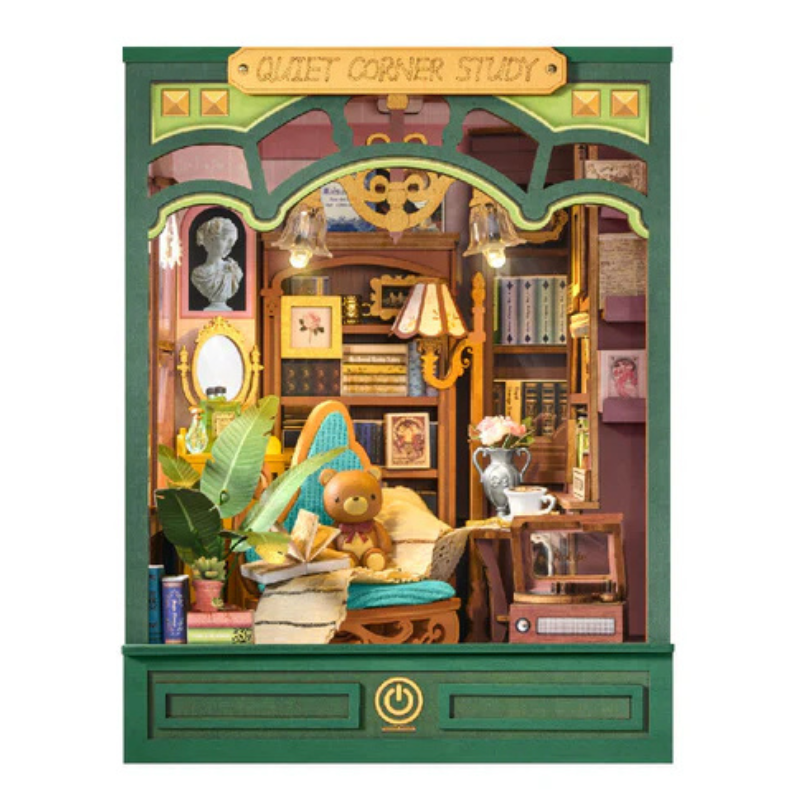 Robotime DIY Bookends Kit Quiet Corner Study