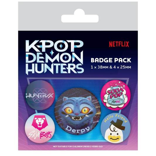 K-Pop Demon Hunters - Derpy Multi Badge Mixed 5 Pack