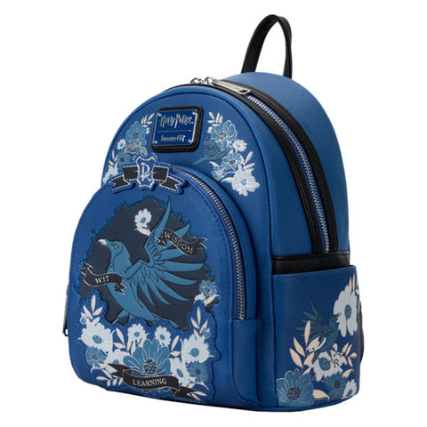 Image of Loungefly - Harry Potter - Ravenclaw House Floral Tattoo Mini Backpack