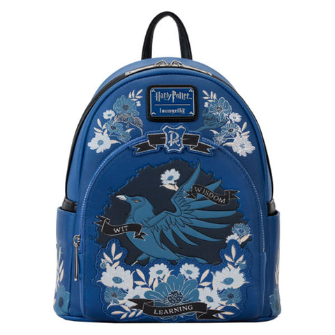 Image of Loungefly - Harry Potter - Ravenclaw House Floral Tattoo Mini Backpack