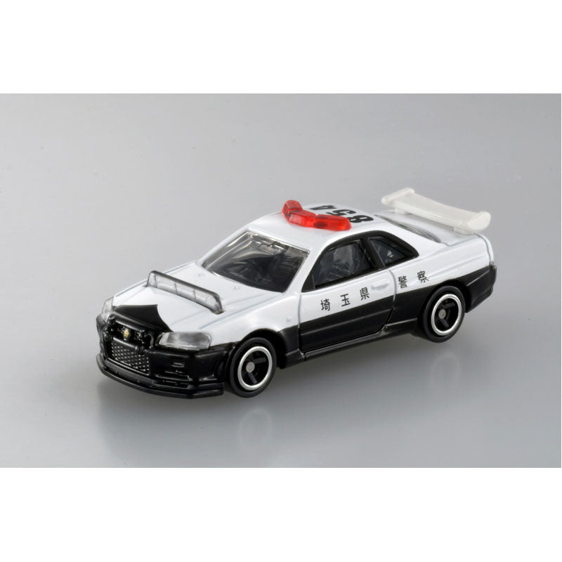 Tomica (Regular) No. 001 Nissan Slyline GT-R (BNR34) Police Car - 1:62 Scale Diecast Vehicle