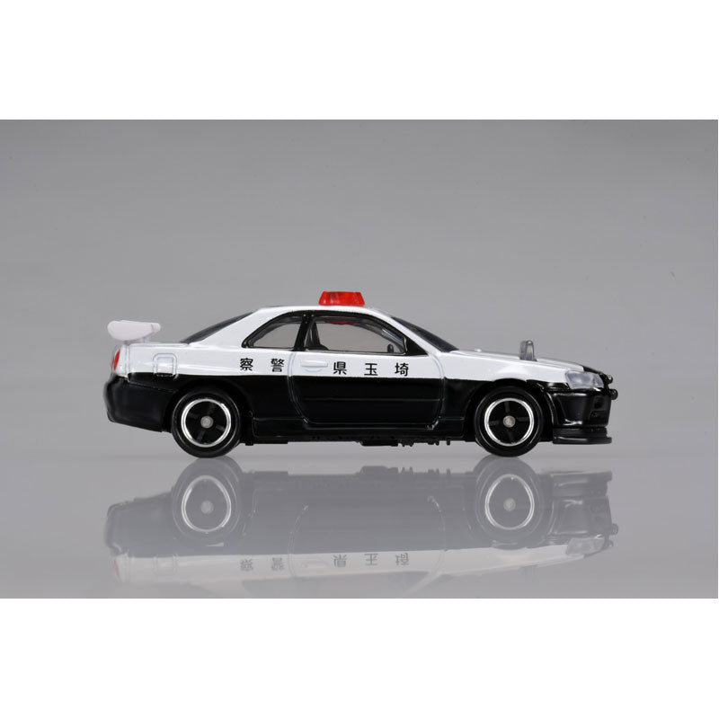 Tomica (Regular) No. 001 Nissan Slyline GT-R (BNR34) Police Car - 1:62 Scale Diecast Vehicle
