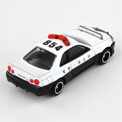 Tomica (Regular) No. 001 Nissan Slyline GT-R (BNR34) Police Car - 1:62 Scale Diecast Vehicle