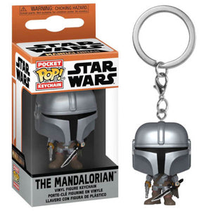 Star Wars: Mandalorian - Mandalorian with Darksaber Pop! Vinyl Keychain