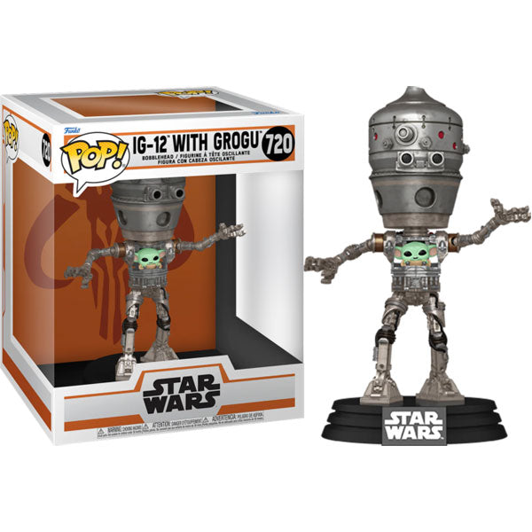Star Wars: The Mandalorian - IG-12 with Grogu Deluxe Pop! Vinyl