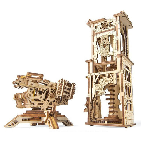 Image of UGears Archballista Tower Mechanical Model Kit