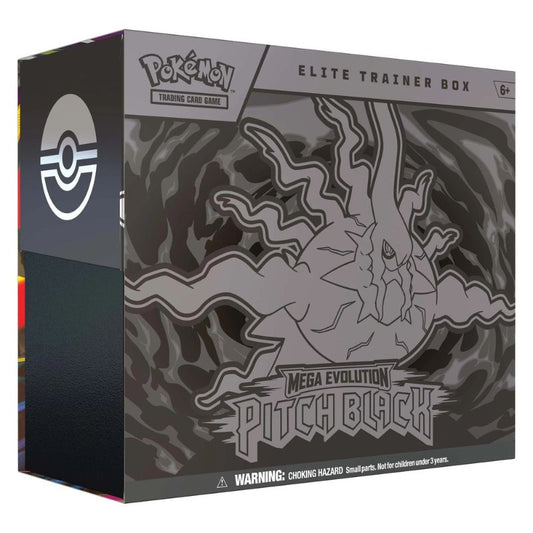 Pokemon TCG: Mega Evolution— Pitch Black Elite Trainer Box (Release Date 17th July 2026) 1 Per Person
