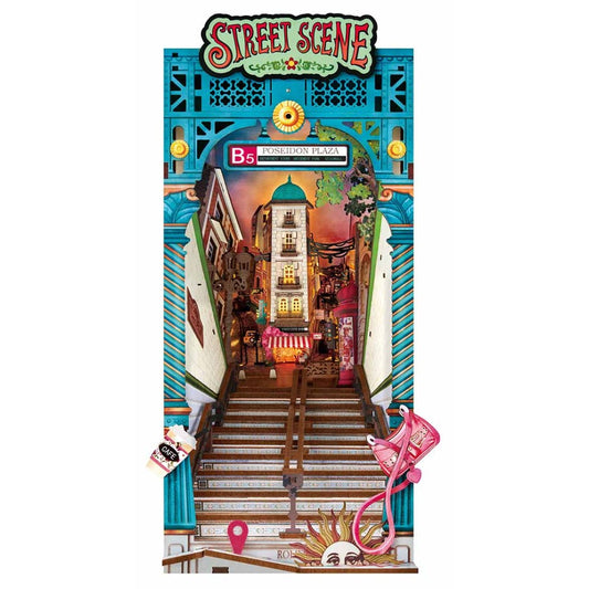 Robotime DIY Bookends Kit Street Scene