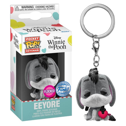 Winnie the Pooh - Eeyore with Heart Flocked US Exclusive Pop! Keychain