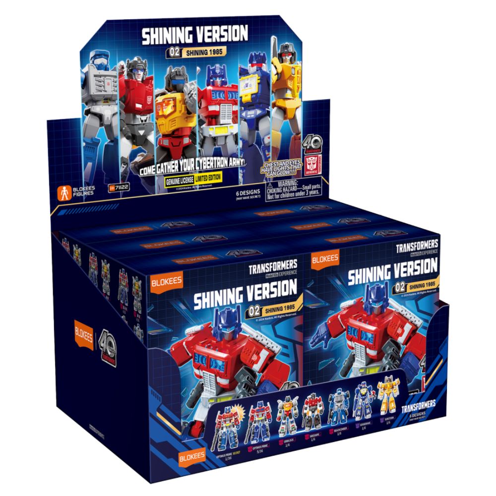 Blokees Figure - Transformers Shining Version 02 - Shining 1985 (Luminous Eyes & Chest) (Display Of 6 Units)