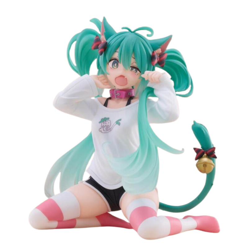 Hatsune Miku Desktop Cute Figure (Cat Ear T-Shirt Version)