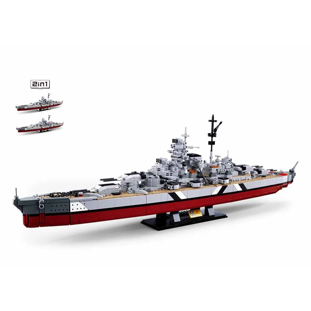 MB Bismarck Battleship 2 In 1 1849 Pieces Ages 12+ C4 (Store Pickup Only)