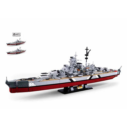MB Bismarck Battleship 2 In 1 1849 Pieces Ages 12+ C4 (Store Pickup Only)
