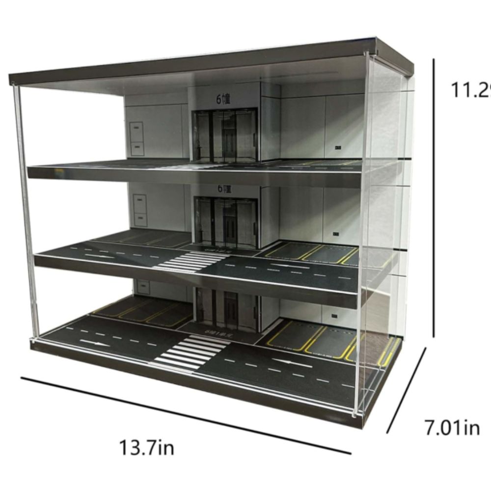 1:64 Diorama - Elevator Parking Lot with Light and Dust Cover Version