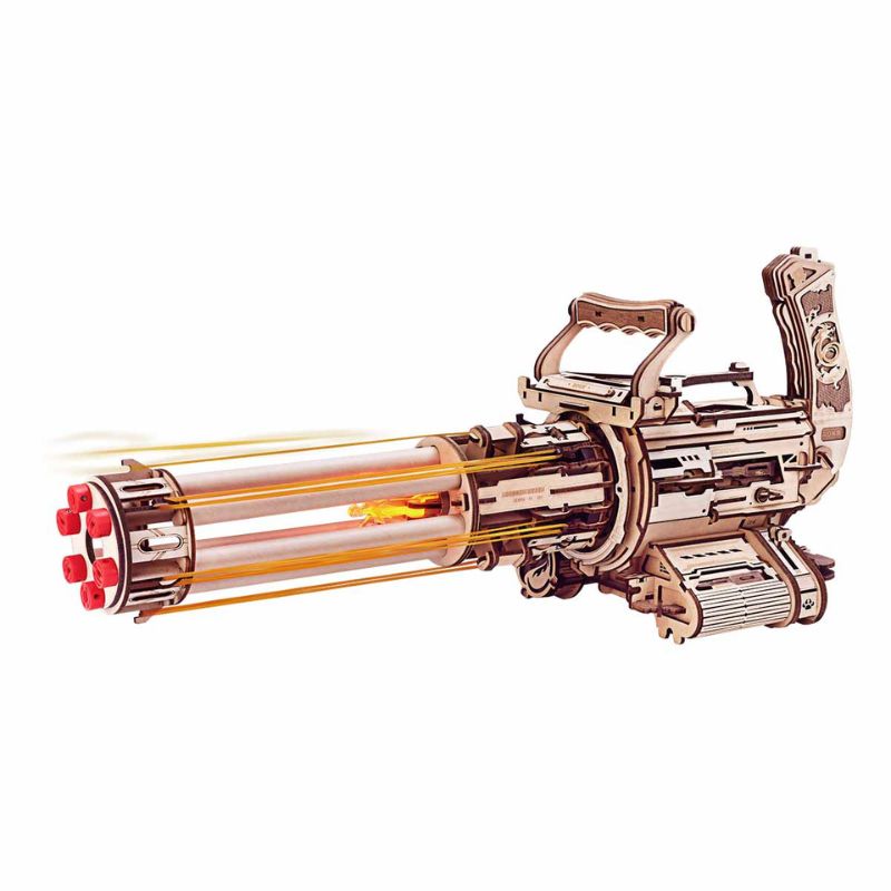 Robotime DIY Rotating Barrel Toy Machine Gun
